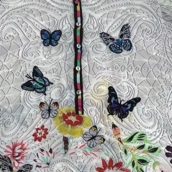 Johnny Was heavily embroidered Kendra silk tunic NWT - Picture 3 of 14